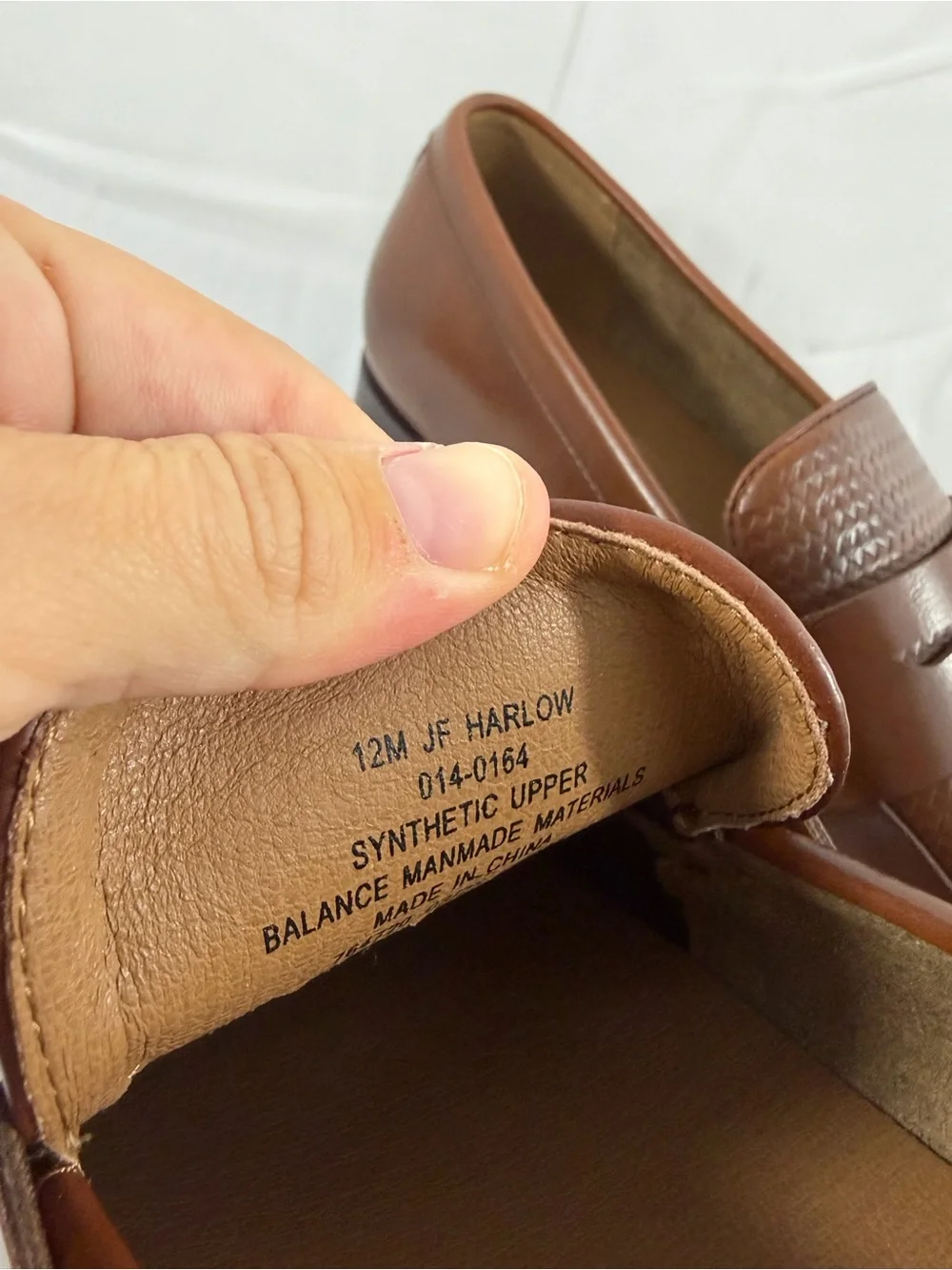 NWT j.ferrar Men's Size 12 Cognac Brown Textured Penny Loafers